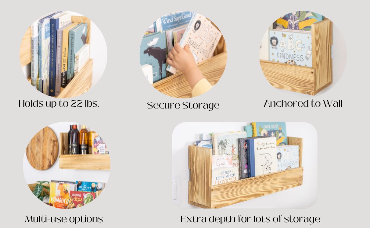 Floating Shelves - Natural Wood