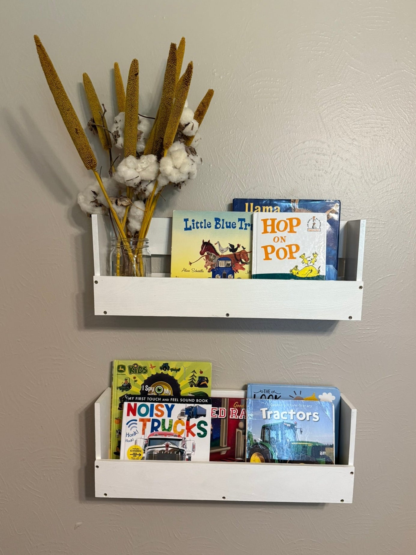 Painted Floating Shelves - White