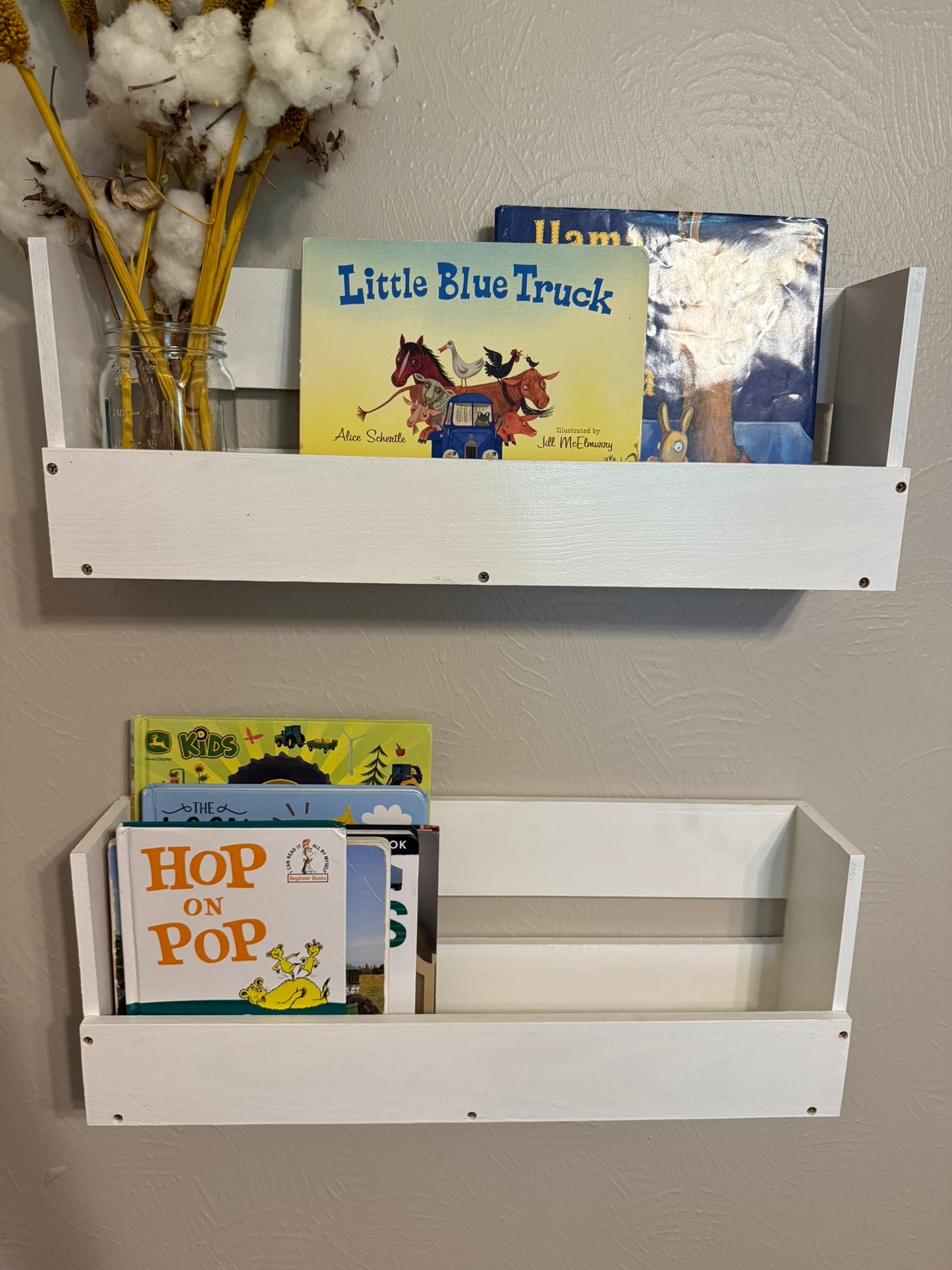 Painted Floating Shelves - White