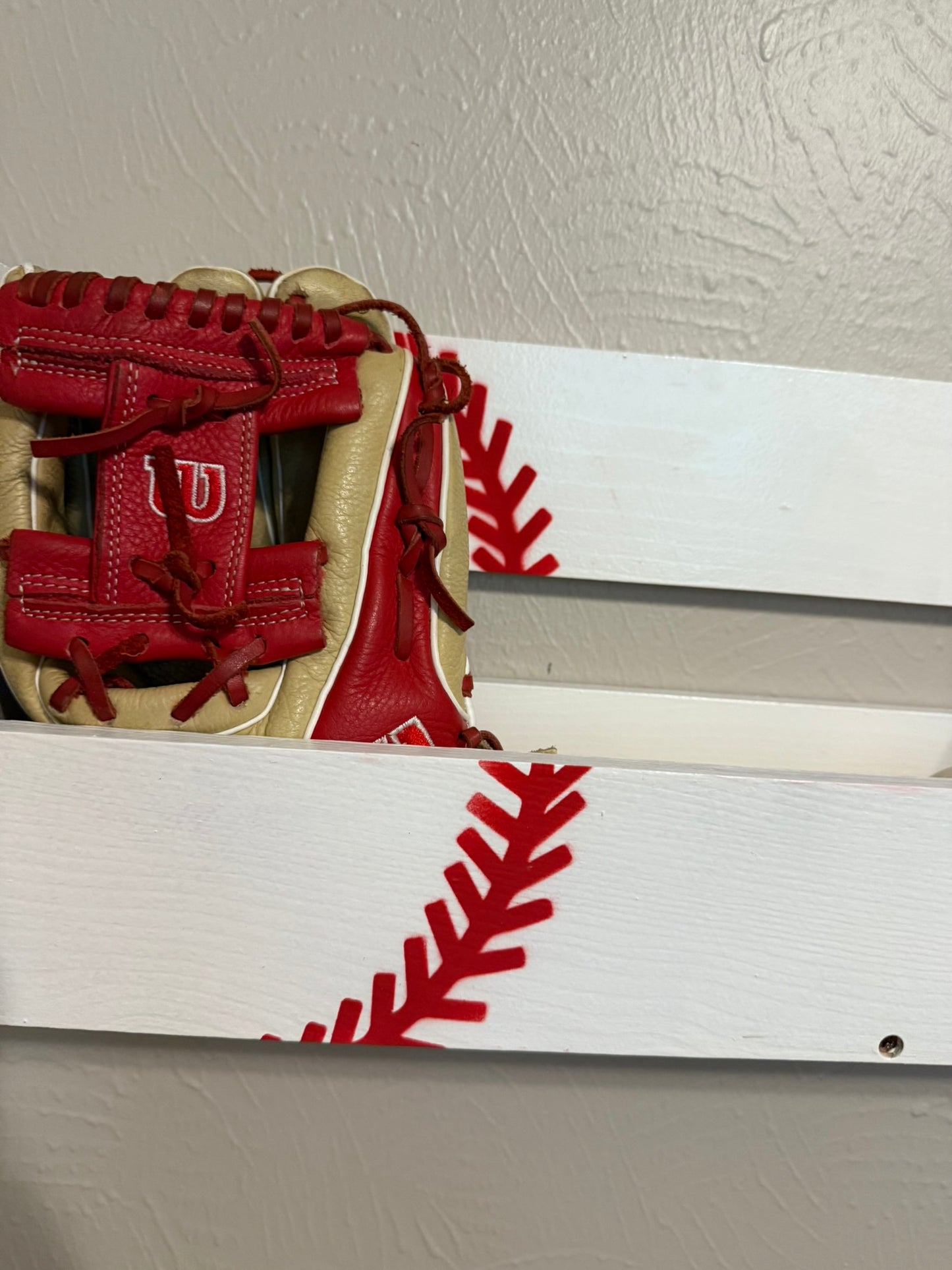 Painted Floating Shelves - Baseball