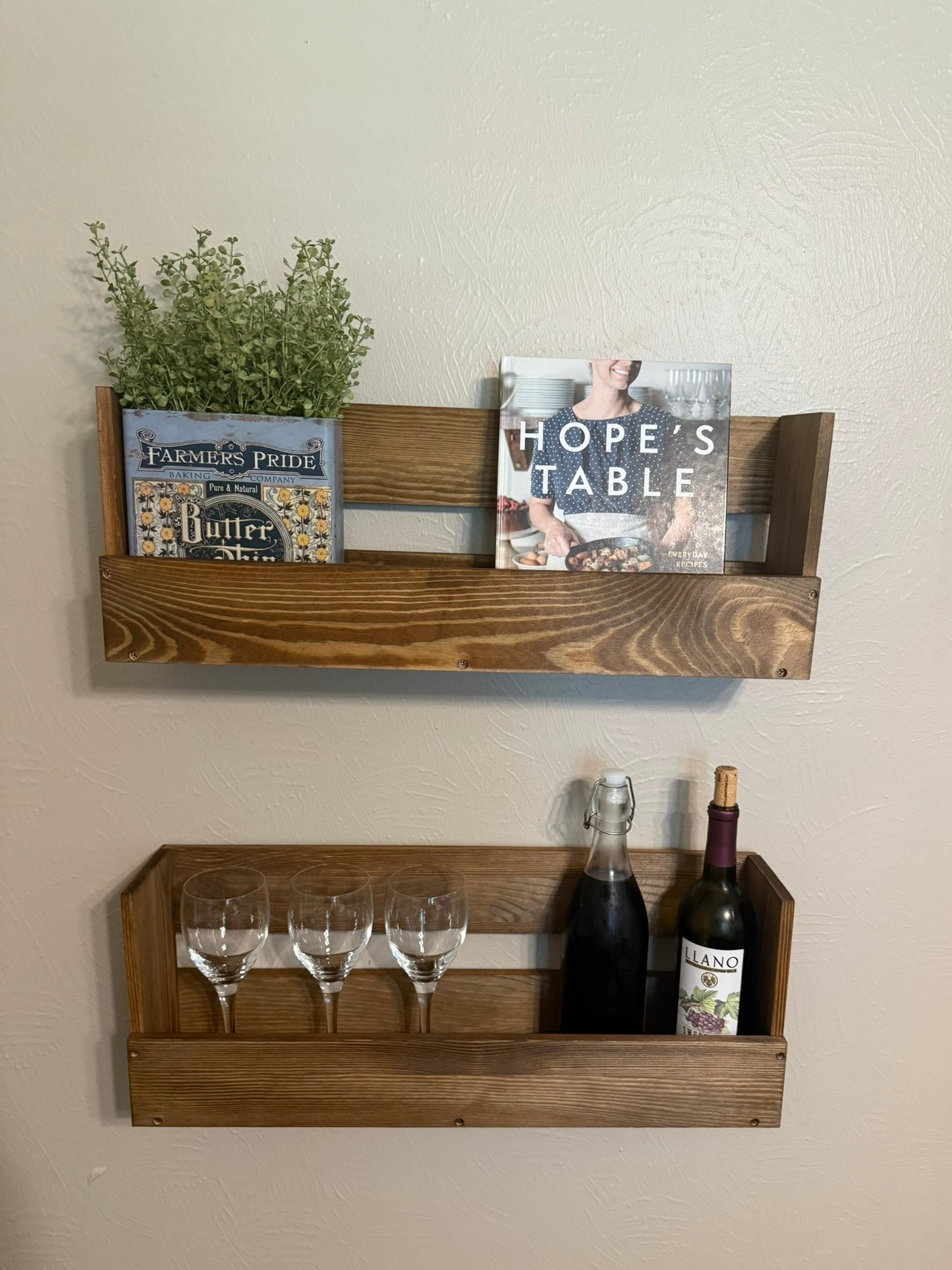 Floating Shelves - Dark Stain