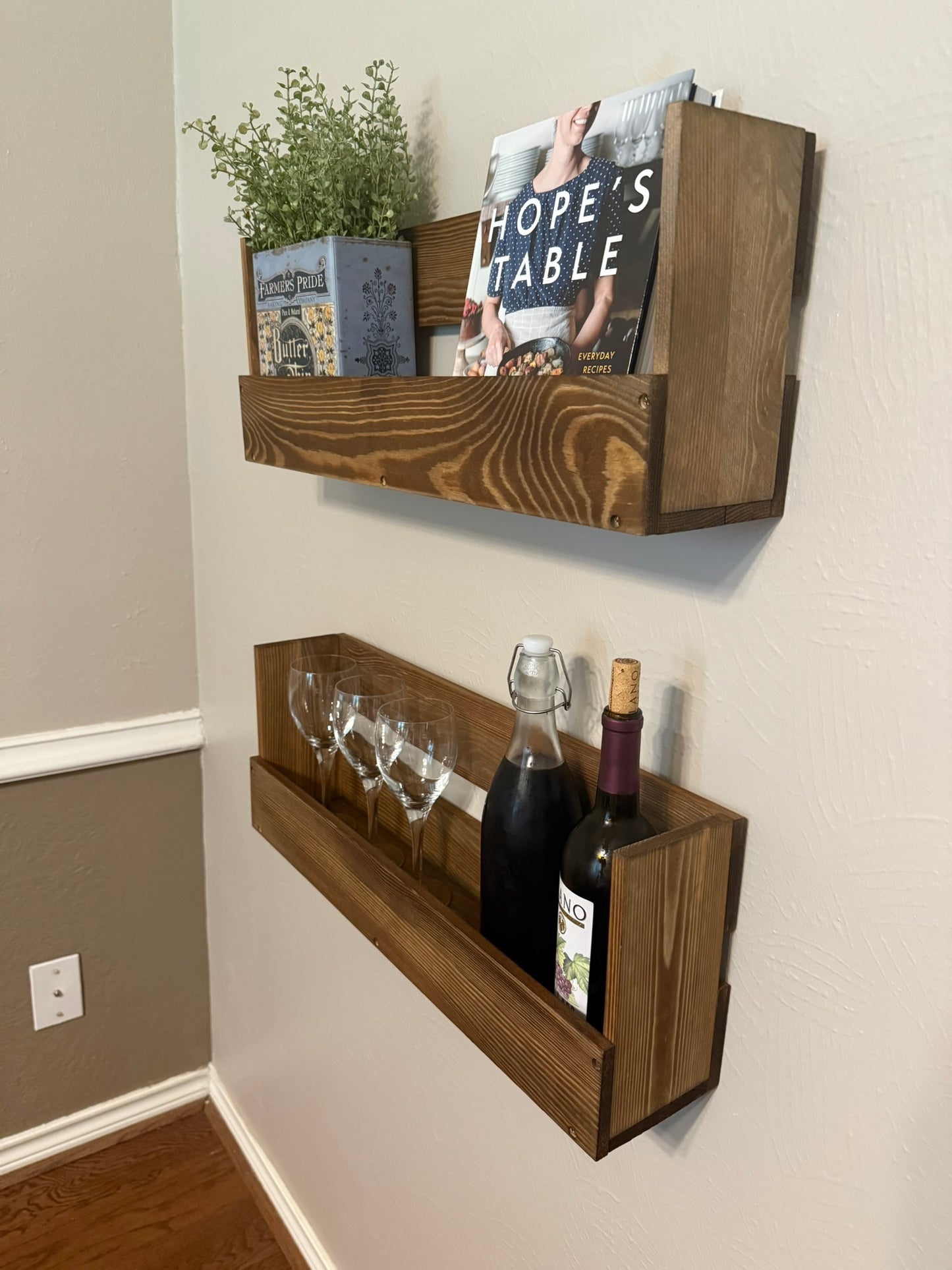 Floating Shelves - Dark Stain