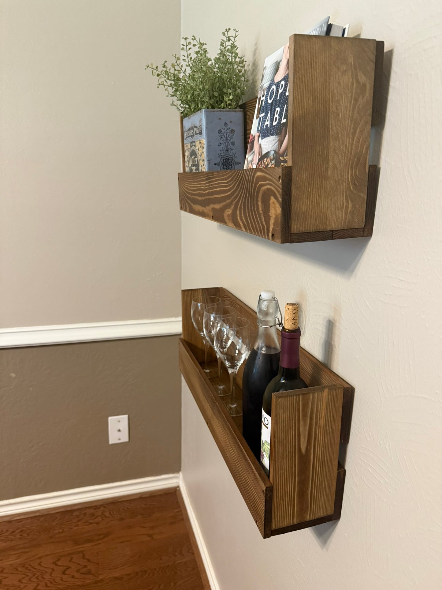Floating Shelves - Dark Stain