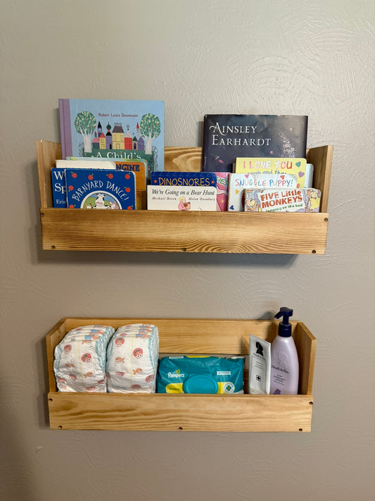 Floating Shelves - Natural Wood