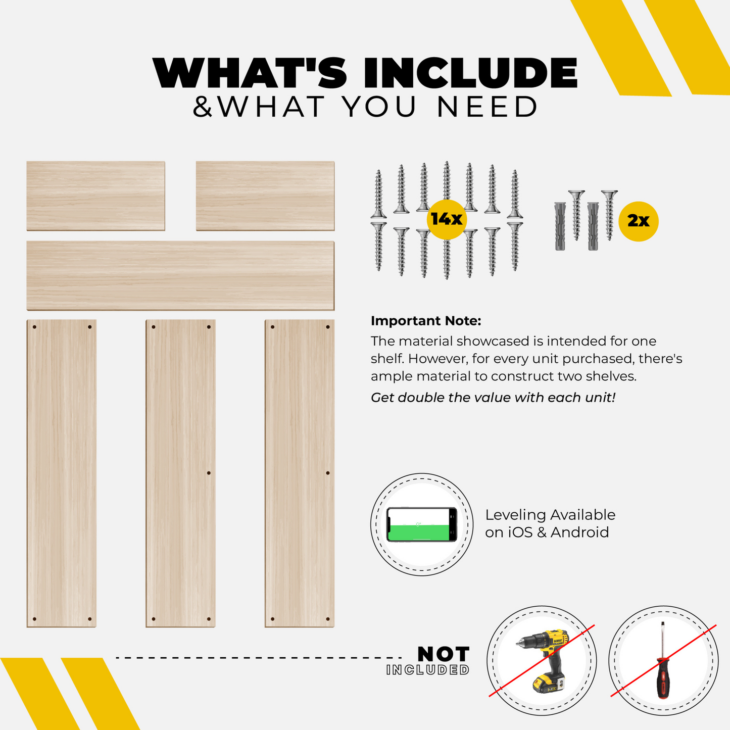 Floating Shelves - Natural Wood